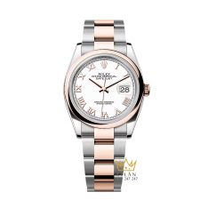 Đồng hồ Rolex Datejust 36 mặt trắng cọc La Mã 126201-0016