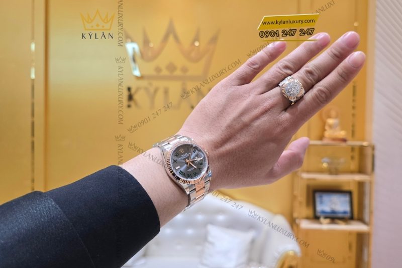 Đồng hồ Rolex Datejust 36 mặt xám La Mã 126231-0030
