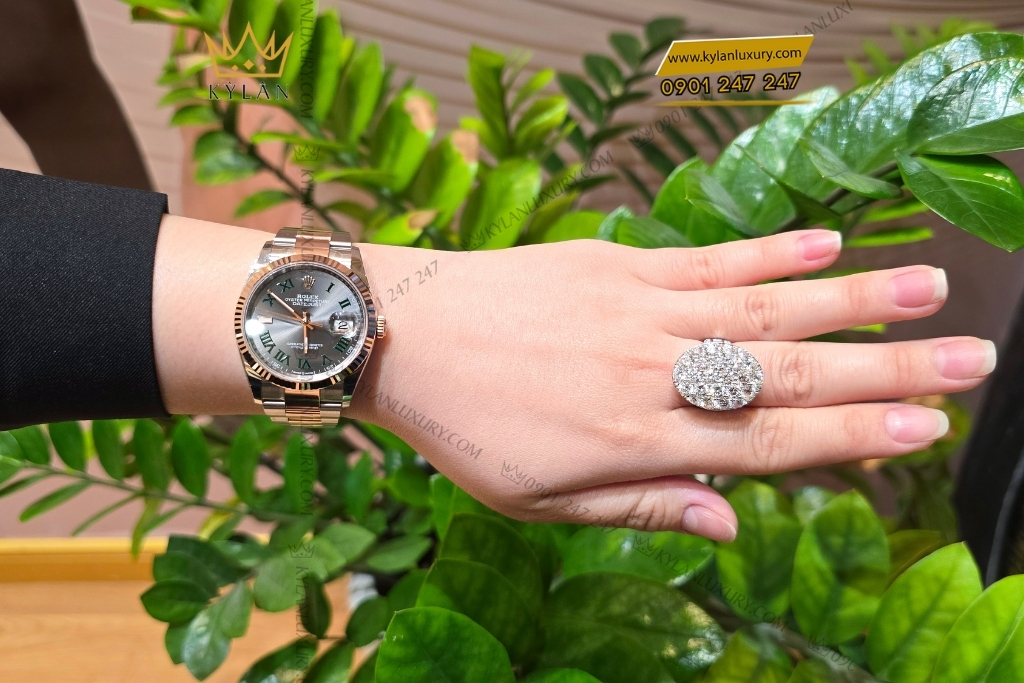 Kỳ Lân Luxury rolex datejust 36 126231 0030 mat xam la ma 13 Đồng hồ Rolex Datejust 36 mặt xám La Mã 126231-0030