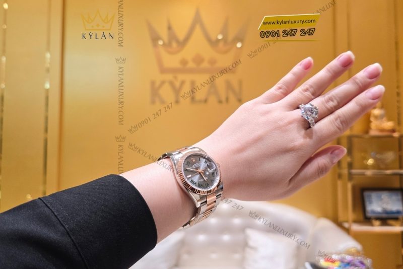 Đồng hồ Rolex Datejust 36 mặt xám La Mã 126231-0030