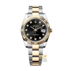 Đồng hồ Rolex Datejust 41 mặt đen cọc kim cương 126333-0005