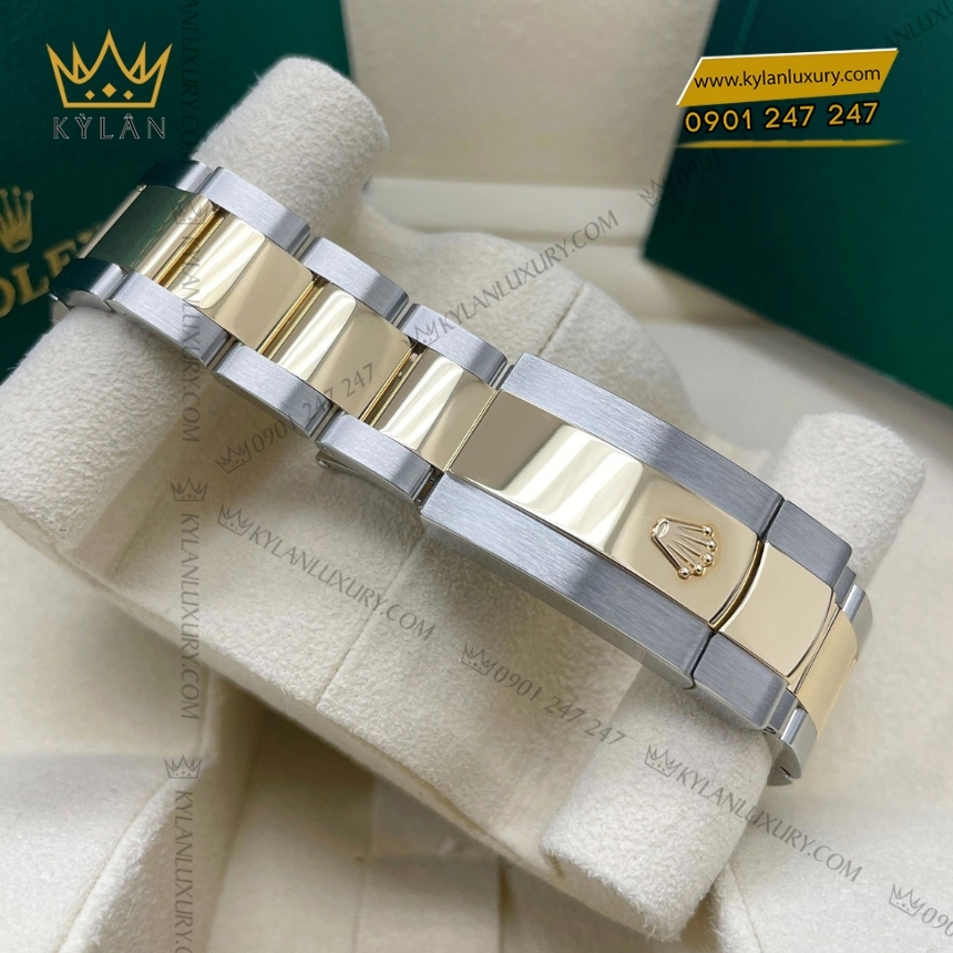 Kỳ Lân Luxury rolex datejust 41 126333 0019 mat xam vang vang 11 Đồng hồ Rolex Datejust 41 mặt xám vàng vàng 126333-0019