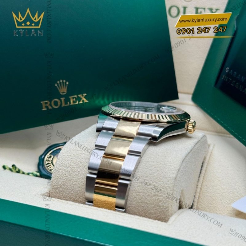 Đồng hồ Rolex Datejust 41 mặt xám vàng vàng 126333-0019