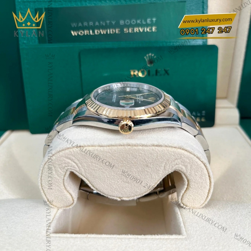 Kỳ Lân Luxury rolex datejust 41 126333 0019 mat xam vang vang 5 Đồng hồ Rolex Datejust 41 mặt xám vàng vàng 126333-0019