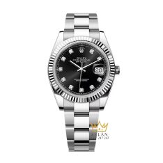 Đồng hồ Rolex Datejust 41 mặt đen cọc kim cương 126334-0011