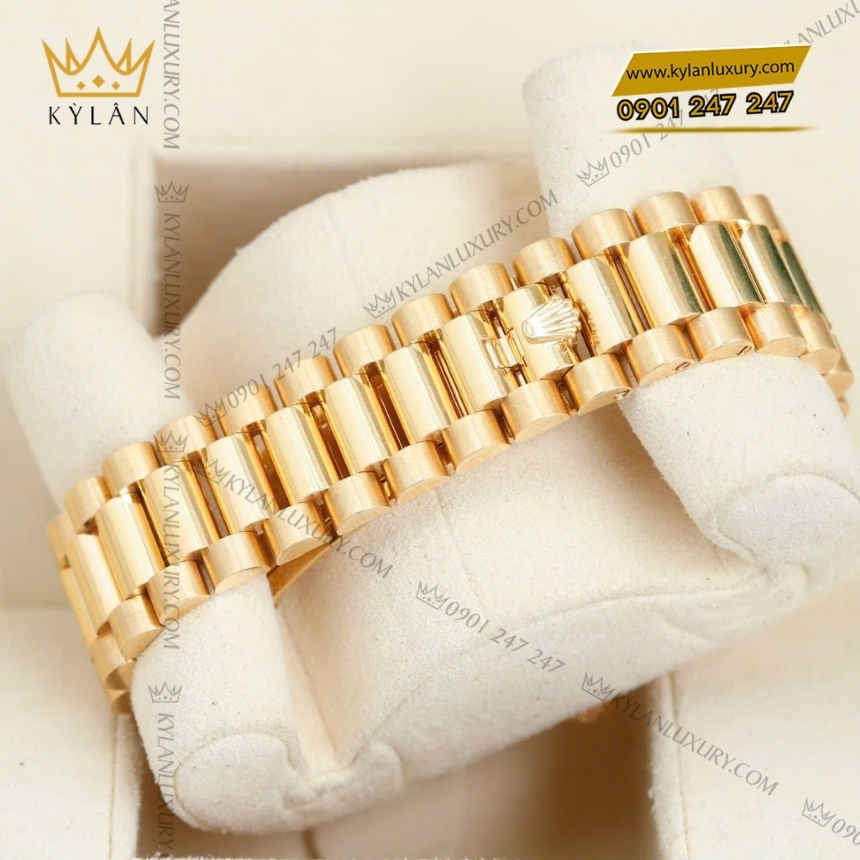 Kỳ Lân Luxury rolex day date 36 128238 0011 mat ngoc trai kim cuong 7 Đồng hồ Rolex Day Date 36 mặt ngọc trai kim cương 128238-0011