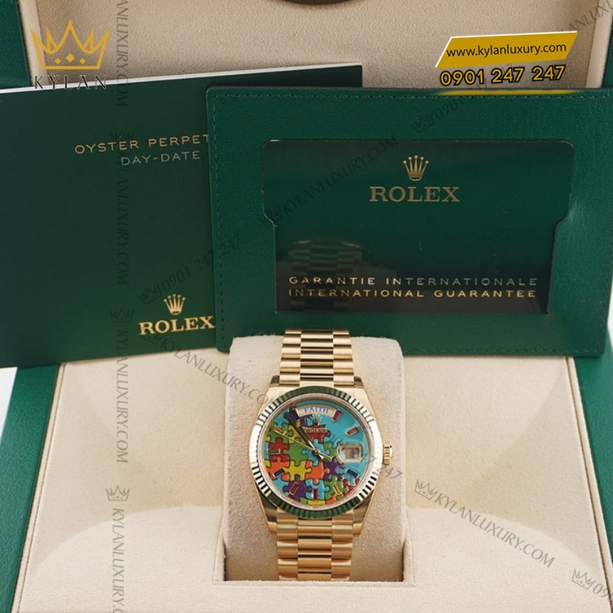 Kỳ Lân Luxury rolex day date 36 128238 emoji puzzle vang vang 3 Đồng hồ Rolex Day Date 36 Emoji Puzzle 128238