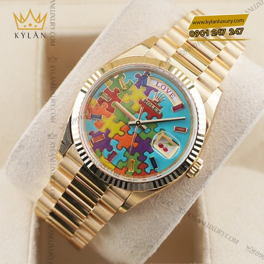 Kỳ Lân Luxury rolex day date 36 128238 emoji puzzle vang vang 5 Đồng hồ Rolex Day Date 36 Emoji Puzzle 128238
