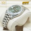 Đồng hồ Rolex Day Date 40 xanh olive vành kim cương 228349RBR-0030