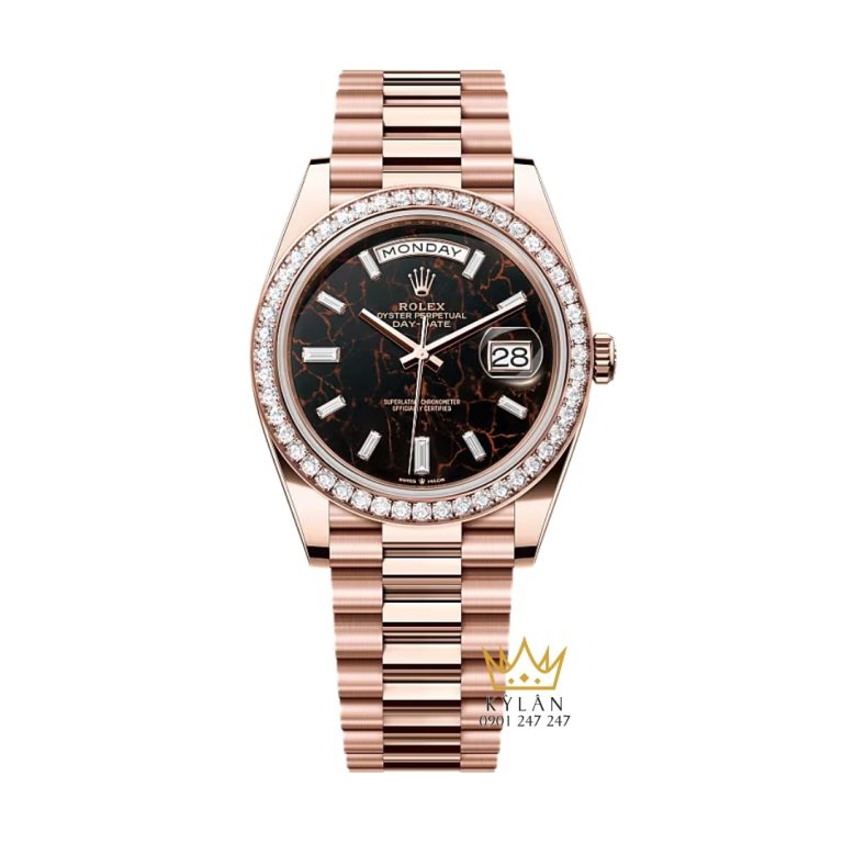 Đồng hồ Rolex Day Date 40 mặt thạch anh kim cương 228345RBR-0016
