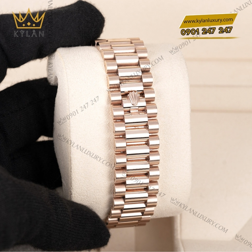 Kỳ Lân Luxury rolex day date 40 eisenkiesel 228345rbr 0016 9 Đồng hồ Rolex Day Date 40 mặt thạch anh kim cương 228345RBR-0016