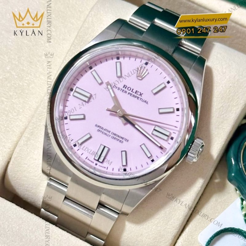 Đồng hồ Rolex Oyster Perpetual 41 mặt số hồng 134300-0013