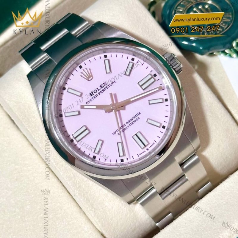 Đồng hồ Rolex Oyster Perpetual 41 mặt số hồng 134300-0013