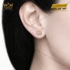 Bông tai vàng hồng Au750 đính kim cương
