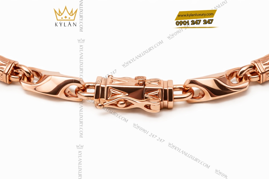 Dây chuyền vàng hồng Au750