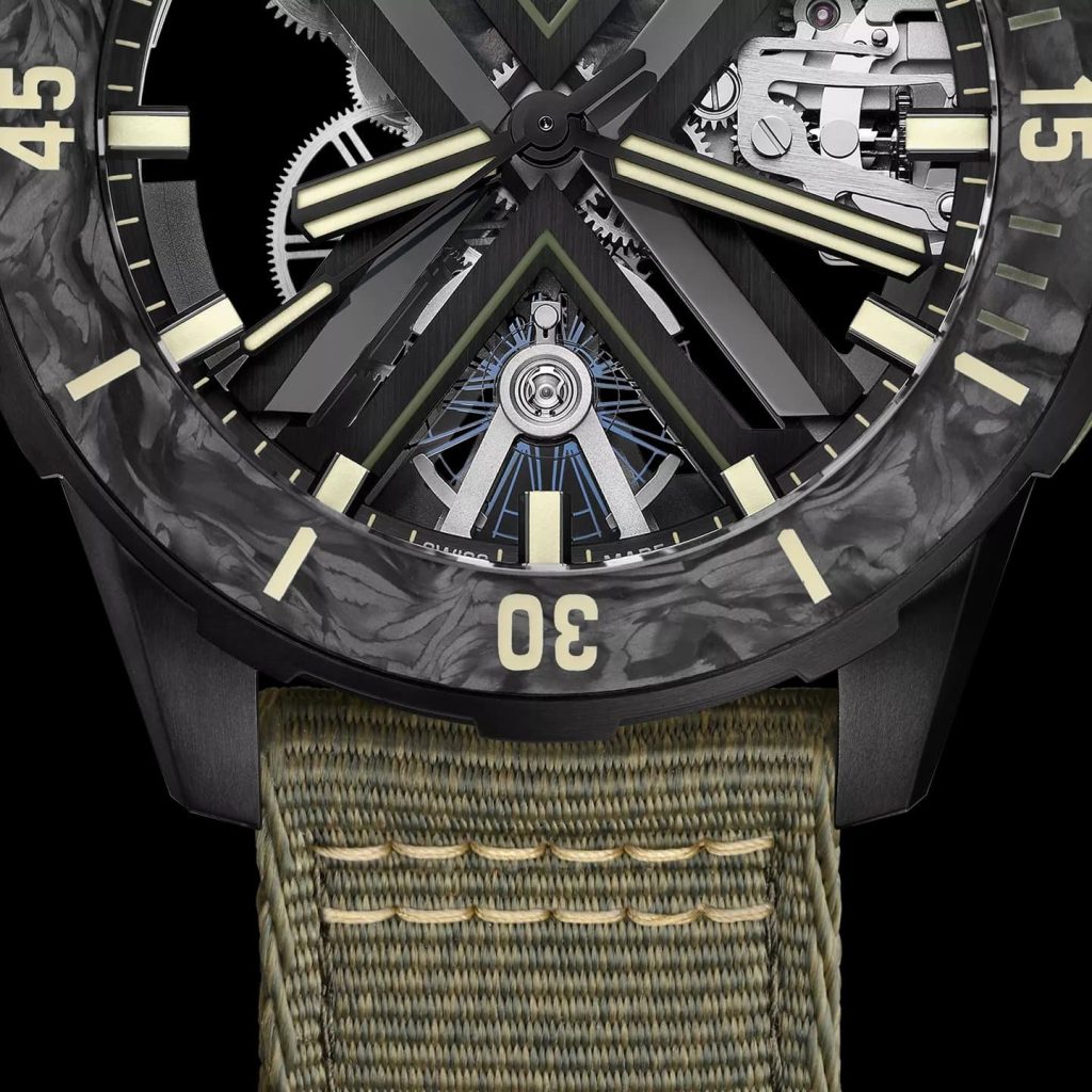Kỳ Lân Luxury Diver X Skeleton OPS 3723 170 2C3A2 Đồng hồ Diver X Skeleton OPS 3723-170-2C/3A