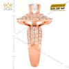 Nhẫn nữ vàng hồng Au750 đính kim cương