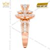 Nhẫn nữ vàng hồng Au750 đính kim cương
