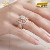 Nhẫn nữ vàng hồng Au750 đính kim cương