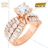 Nhẫn nữ vàng hồng Au750 đính kim cương