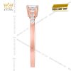 Nhẫn nữ vàng hồng Au750 đính kim cương