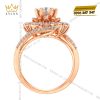Nhẫn nữ vàng hồng Au750 đính kim cương