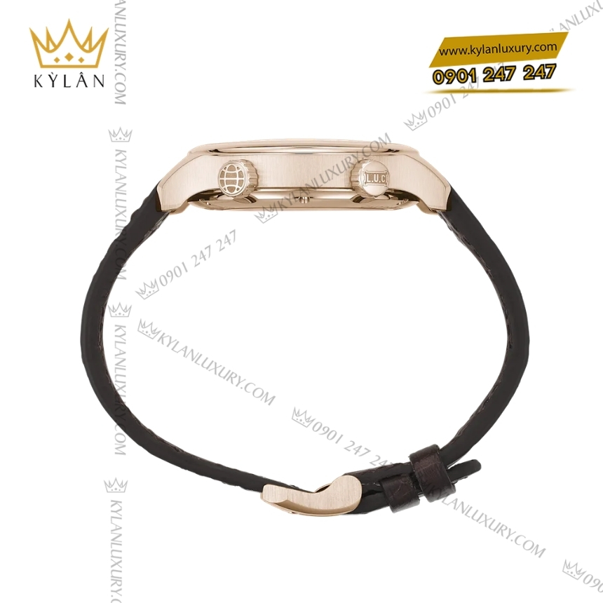 Kỳ Lân Luxury chopard luc gmt one 161943 5001 mat so nau 3 Đồng hồ Chopard L.U.C GMT One mặt số nâu 161943-5001