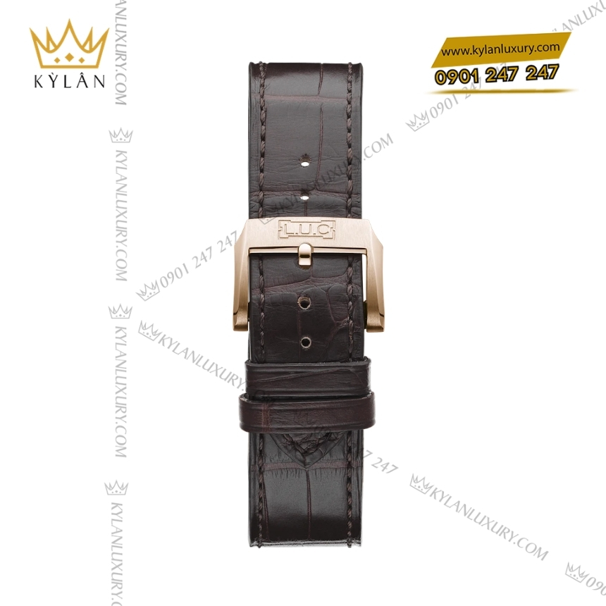 Kỳ Lân Luxury chopard luc gmt one 161943 5001 mat so nau 4 Đồng hồ Chopard L.U.C GMT One mặt số nâu 161943-5001