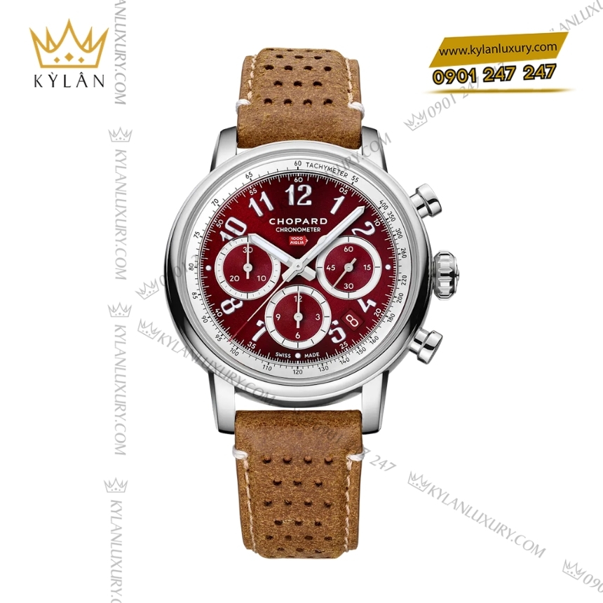 Kỳ Lân Luxury chopard mille miglia 168619 3003 rosso amarena 7 Đồng hồ Chopard Mille Miglia Classic Chronograph 168619-3003