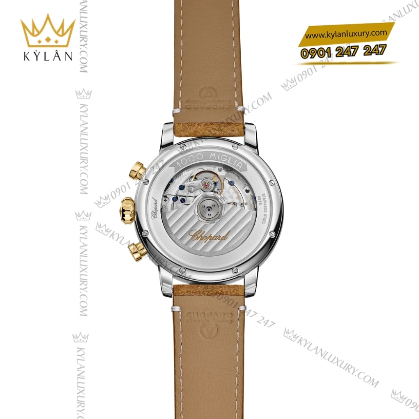 Kỳ Lân Luxury chopard mille miglia classic chrono 168619 4001 7 Đồng hồ Chopard Mille Miglia Classic Chronograph mặt số xanh 168619-4001