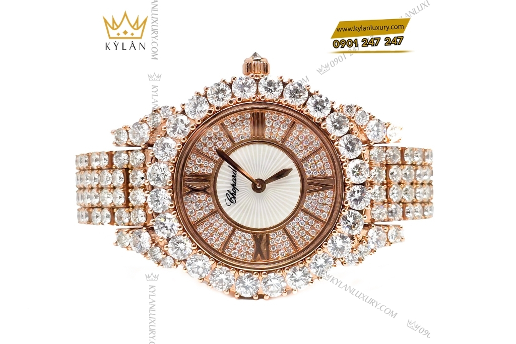 Kỳ Lân Luxury dong ho chopard vang hong full kim cuong 3 Đồng hồ Chopard vàng hồng full kim cương