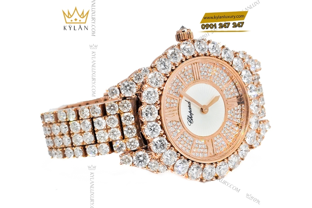 Kỳ Lân Luxury dong ho chopard vang hong full kim cuong 5 Đồng hồ Chopard vàng hồng full kim cương