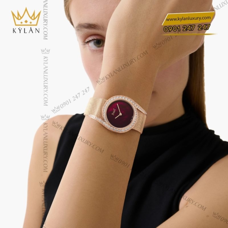 Đồng hồ Piaget Limelight Gala mặt xà cừ đỏ G0A50214