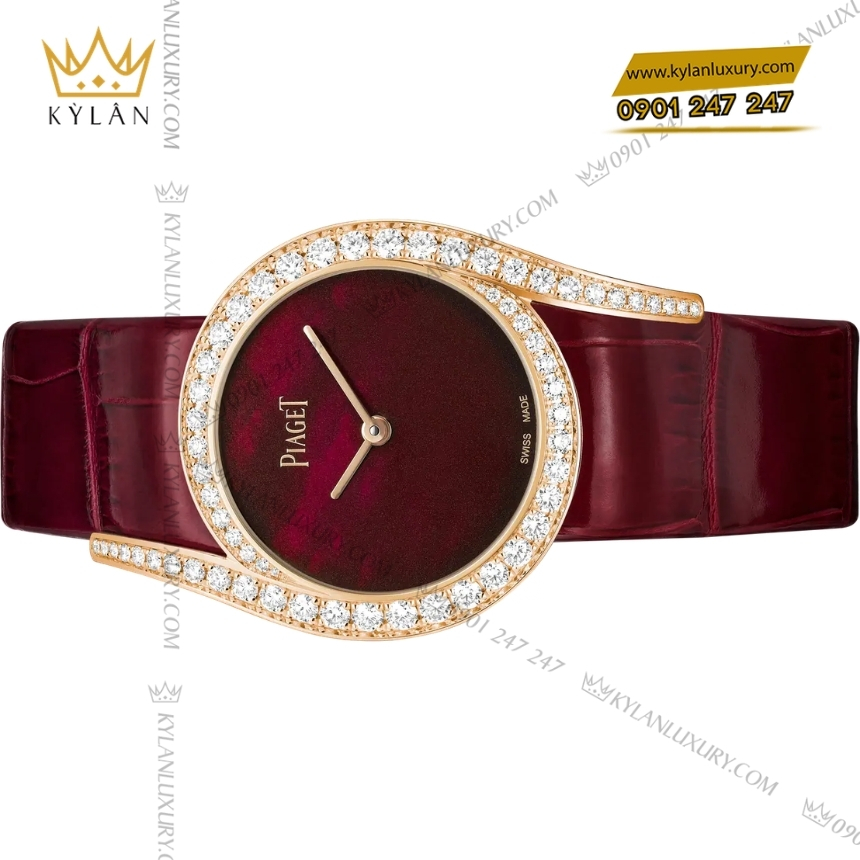 Kỳ Lân Luxury piaget limelight gala g0a50363 xa cu do 2 Đồng hồ Piaget Limelight Gala xà cừ đỏ G0A50363