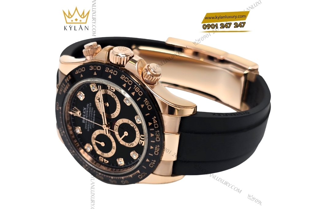 Kỳ Lân Luxury rolex cosmograph daytona 40 16515ln 0057 4 Đồng hồ Rolex Cosmograph Daytona 40 vàng hồng 16515LN-0057