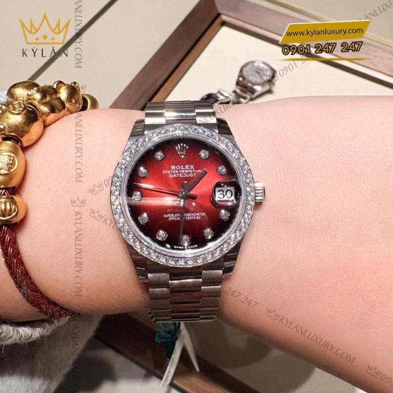 Đồng hồ Rolex Datejust 31 mặt số đỏ ombré 278289RBR-0028