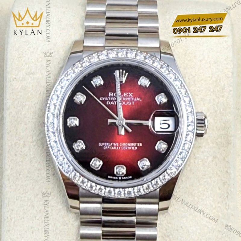 Đồng hồ Rolex Datejust 31 mặt số đỏ ombré 278289RBR-0028