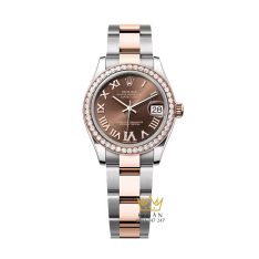 rolex-datejust-31-278381rbr-0005-chocolate (1) Đồng hồ Rolex Datejust 31 mặt chocolate La Mã 278381RBR-0005