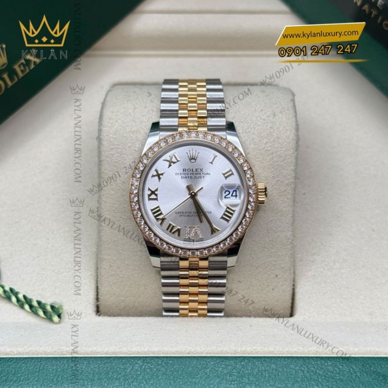 Đồng hồ Rolex Datejust 31 mặt bạc cọc La Mã 278381RBR-0004