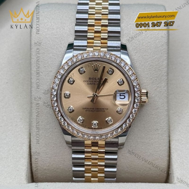 Đồng hồ Rolex Datejust 31 champage kim cương 278383RBR-0026
