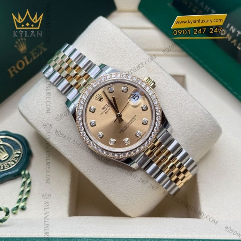 Đồng hồ Rolex Datejust 31 champage kim cương 278383RBR-0026