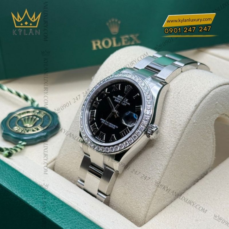 Đồng hồ Rolex Datejust 31 mặt số đen La Mã 278384RBR-0001