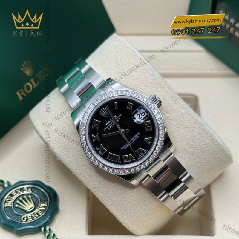 Đồng hồ Rolex Datejust 31 mặt số đen La Mã 278384RBR-0001