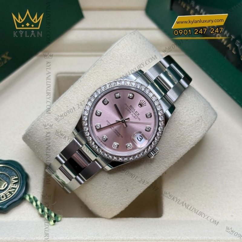 Đồng hồ Rolex Datejust 31 mặt hồng nạm kim cương 278384RBR-0035