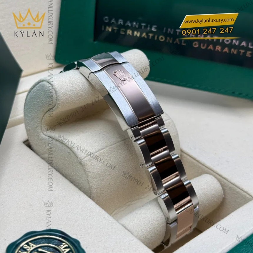 Kỳ Lân Luxury rolex datejust 36 126281rbr 0016 mat so hong 8 Đồng hồ Rolex Datejust 36 mặt số hồng vành kim 126281RBR-0016
