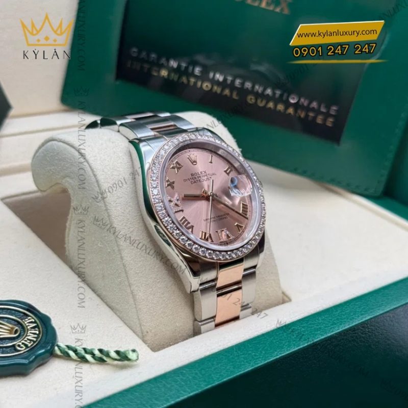 Đồng hồ Rolex Datejust 36 mặt số hồng vành kim 126281RBR-0016