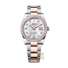 Đồng hồ Rolex Datejust 36 mặt xà cừ kim cương 126281RBR-0010