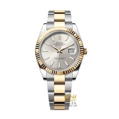Đồng hồ Rolex Datejust 41 mặt bạc cọc dạ quang 126333-0001