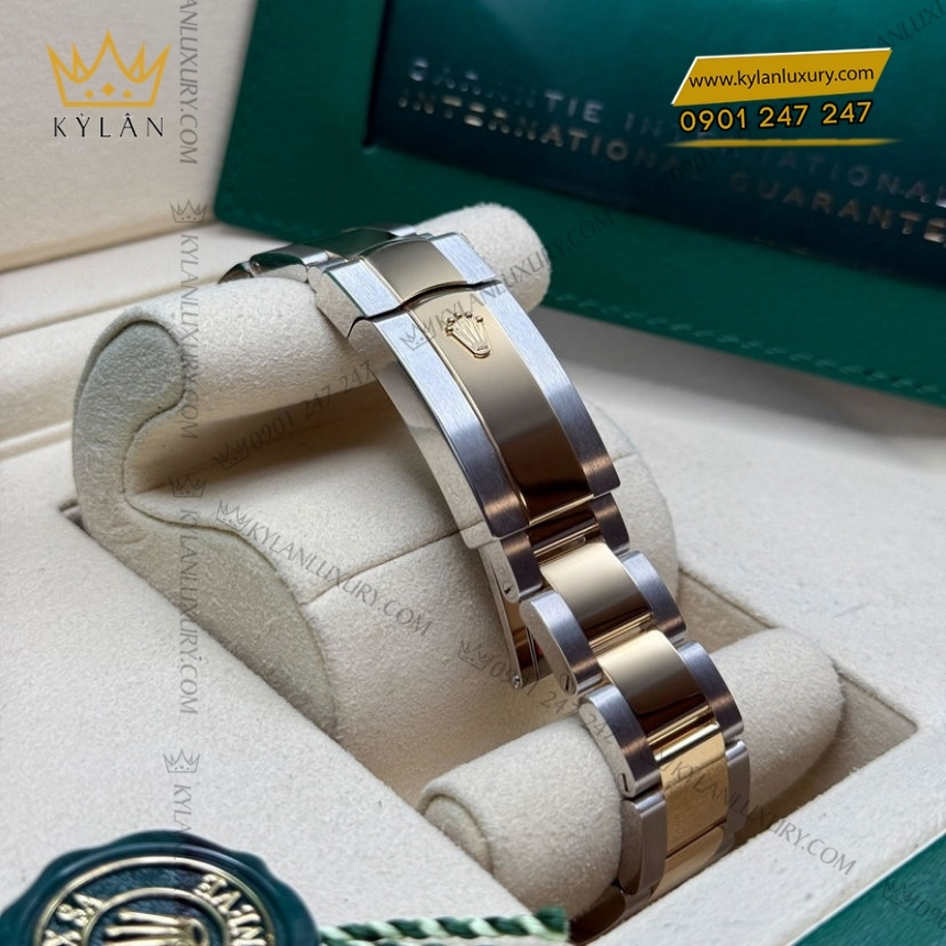 Kỳ Lân Luxury rolex datejust 41 126333 0001 mat bac da quang 2 Đồng hồ Rolex Datejust 41 mặt bạc cọc dạ quang 126333-0001