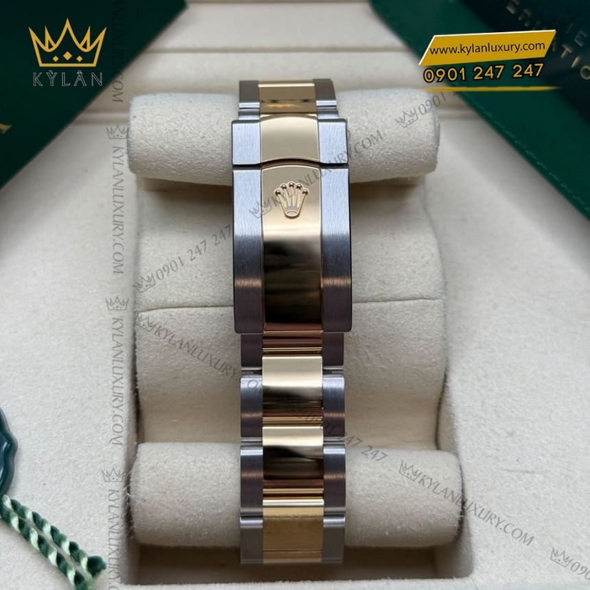 Kỳ Lân Luxury rolex datejust 41 126333 0001 mat bac da quang 3 Đồng hồ Rolex Datejust 41 mặt bạc cọc dạ quang 126333-0001